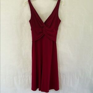 Jones New York Elegant Cranberry Red Sleeveless Dress